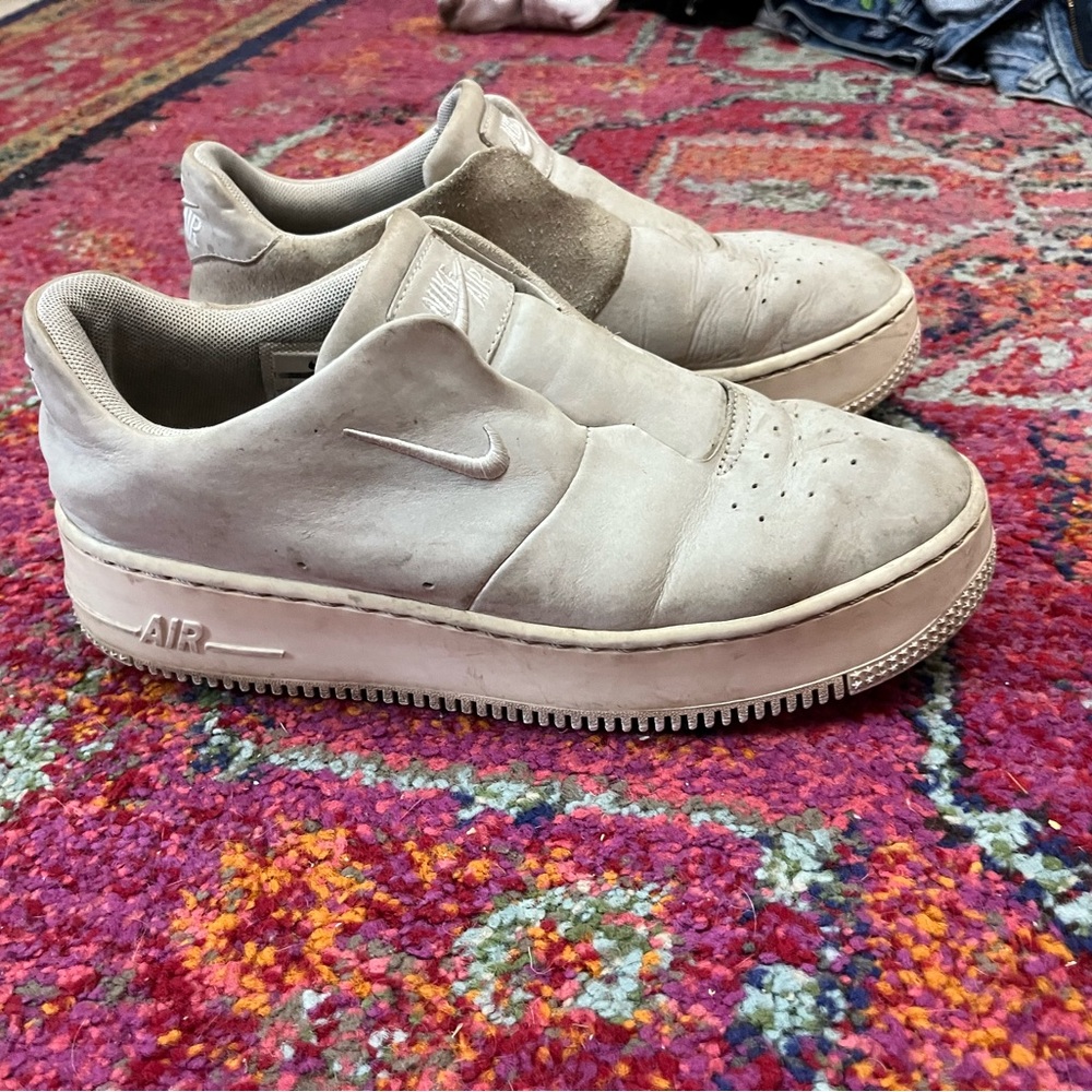Nike Air Force 1 Sage Xx Slip On White Sneaker Size 9